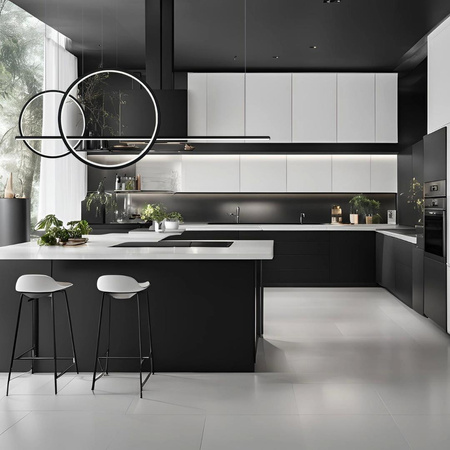 Lampa wisząca LINEA No.4  Φ60/40 cm czarna 3k ściemnialna (LA087/P2X_60_40_150_3k_black_dimm) - ALTAVOLA DESIGN