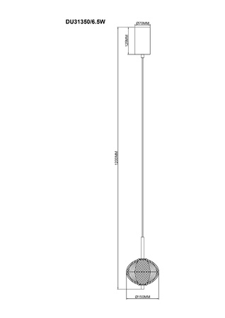 GALATEA LAMPA WISZĄCA ZŁOTA/GOLD (DU31350/6.5W) - Zuma Line