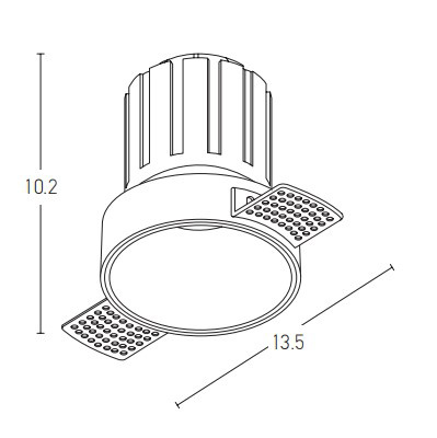 TRIMLESS SPOT LED 9W COPPER (S096-C Zambelis) - Zambelis