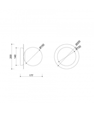 Kinkiet BORRA A Kol. Złoty (BRA12000) - Ummo