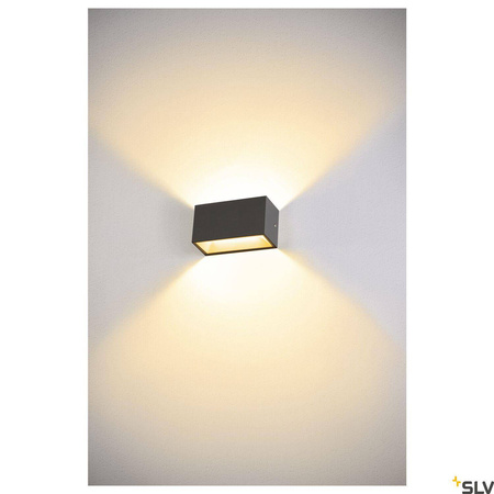 SITRA M WL UP/DOWN, zewnętrzna oprawa ścienna natynkowa LED, kolor antracytowy, przełącznik CCT, 3000/4000 K (1005151) - SLV