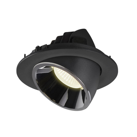 NUMINOS® GIMBLE L, oprawa sufitowa wpuszczana czarna/chromowana, 2700 K 20° (1005977) - SLV
