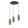 PENDANT LIGHT 3XE27 GOLD MATT CHROME CLASS (22144 Zambelis) - Zambelis