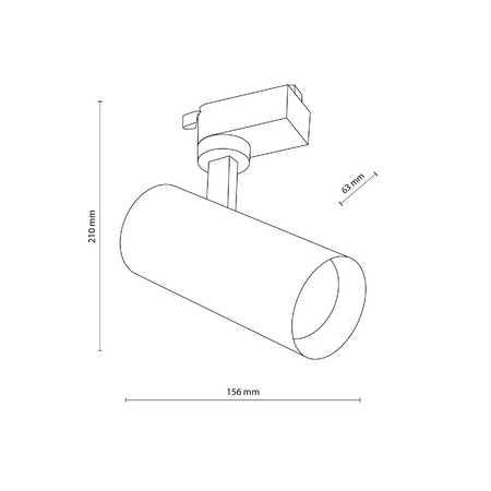 Reflektor na szynoprzewód z przełącznikiem CCT TRACER BLACK CCT 10W (18178) - TK Lighting