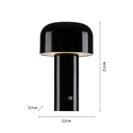 Przenośna, ładowalna lampa AGNES czarna (19190-18) - Paul Neuhaus