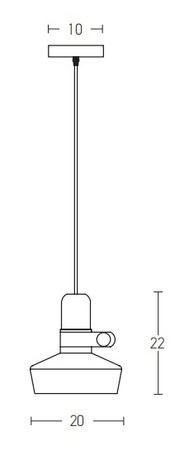PENDANT LIGHT 1XE27 BLACK WOOD LEATHER (1990 Zambelis) - Zambelis