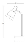 TABLE LAMP E14 MAX 25W IRON  GREY-GOLD  ON OFF SWITCH (20220 Zambelis) - Zambelis