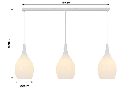 Lampa wisząca trójka BLANCO (7081-0306) - Aviano Lighting