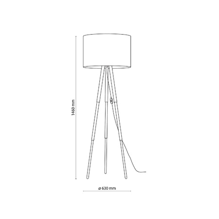 Lampa podłogowa TOKYO BLACK / SOSNA POSTARZANA (5286) - TK Lighting
