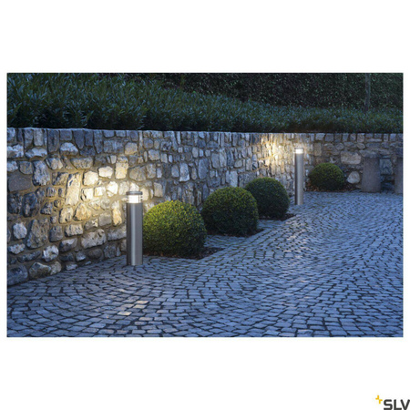 VAP 70, lampa podłogowa outdoor, TC-HSE, IP44, okrągła, stal nierdzewna 304, Ø/W 16/70 cm, maks. 23W (229057) - SLV