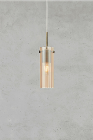 TIBIA Pendant 1L Amber/Antique Brass (109015) Markslojd