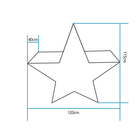 Lampa ogrodowa dekoracyjna gwiazda STAR XL LED RGBW 16 kolorów 120 cm (ES-CR014) - Step into Design