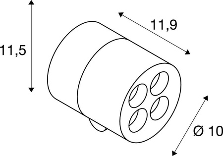 Kinkiet R-CUBE, oprawa ścienna i oprawa sufitowa natynkowa (1007511) - SLV