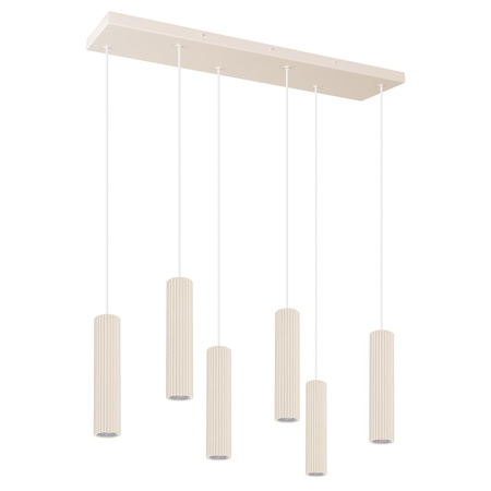 Lampa wisząca ze ściemniaczem Push Dimm/DALI2 IVAR 6L beżowa LED 3000K (TH.585) - Thoro Lighting
