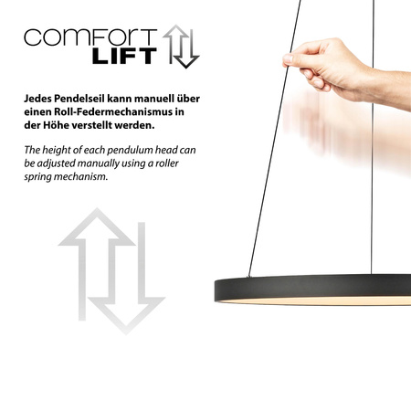 HOOP LAMPA WISZĄCA CZARNY (2851-18) - Paul Neuhaus