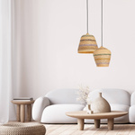 PENDANT LAMP NATURAL BRAIDED WHEAT 1XE27 (22163 Zambelis) - Zambelis