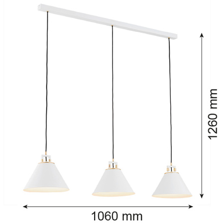 Lampa wisząca 3 pł. ORTE (6173) - Argon