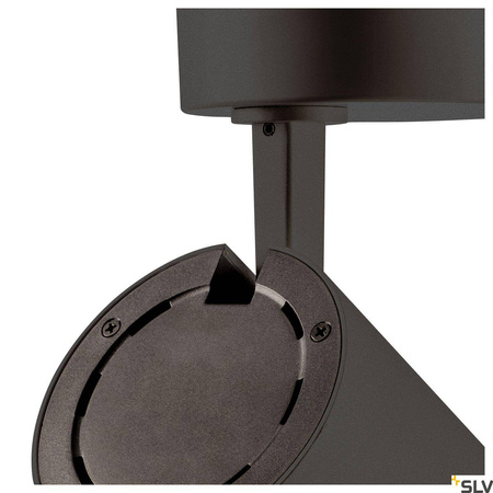 NUMINOS® SPOT DALI L, wewnętrzna oprawa sufitowa natynkowa LED, czarna/czarna 4000 K 36° (1004595) - SLV