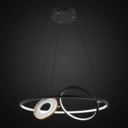Ledowa lampa wisząca  Seppia No.2  Altavola Design  (LA115/P_62_1+2_3k_black_gold) - ALTAVOLA DESIGN