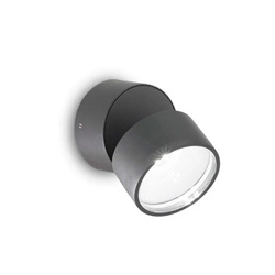 Lampa ścienna / Kinkiet OMEGA ROUND Antracyt (OMEGA_AP_ROUND_ANTRACITE_3000K) - Ideal Lux