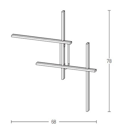 WALL LAMP 36W 3000K BLACK (1946 Zambelis) - Zambelis