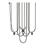 Lampa wisząca Udin 3 - Czarna   (9786) - Dohar