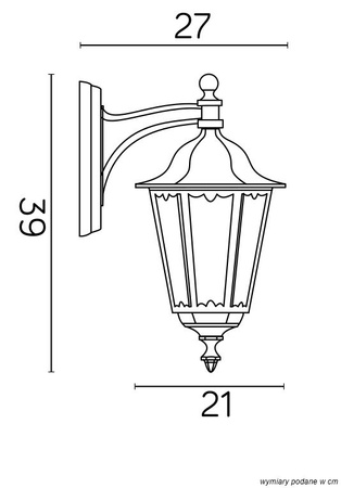 Kinkiet na elewację Retro Midi (K 3012/1/M) - SU-MA