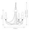 Żyrandol Carisbrooke (CB3-BLACK) - Elstead Lighting