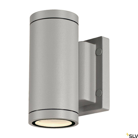 MYRA, lampa ścienna outdoor, QPAR51, IP55, up/down, srebrnoszara, maks. 70W (233114) - SLV