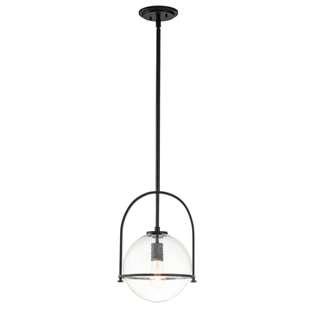 Lampa wisząca Somerset - 1 źródło światła - Przezroczyste szkło - Czarna (QN-SOMERSET-P-C-BK) - Quintiesse