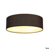 TENORA CL-1, lampa sufitowa, TC-(D,H,T,Q)SE, okrągła, czarny abażur, Ø/W 50/15 cm, maks. 69W (156050) - SLV