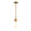 Mała lampa wisząca nad wyspą kuchenną Kristy Przecierane złoto (KRISTY-MP-DG-OPAL) - Elstead Lighting