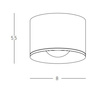 CEILING SPOT LED 12W WHITE (S132 Zambelis) - Zambelis