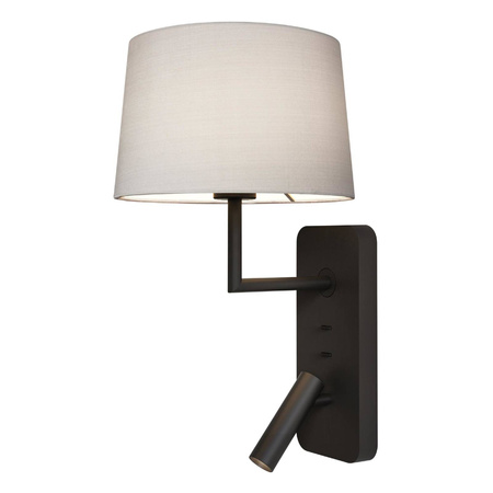 Lampka do Czytania Side by Side Grande USB Matowy Czarny (1406013) - Astro Lighting
