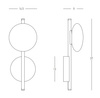 WALL LIGHT 7W METAL GLASS GOLD MATT (22061 Zambelis) - Zambelis