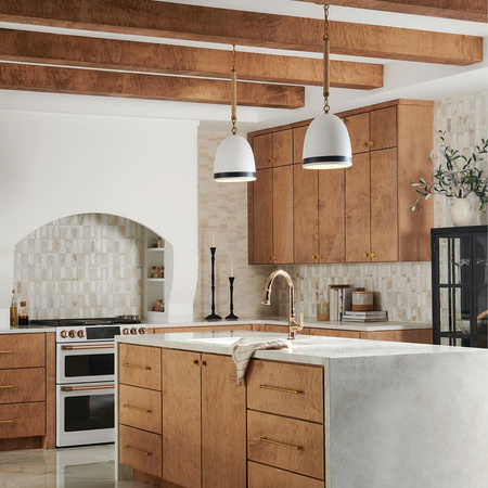 Lampa wisząca Nash - 1 źródło światła - Klasyczny mosiądz (HK-NASH-P-HB) - Elstead Lighting