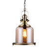 PENDANT 1L GLASS-METAL BRONZE (16106 Zambelis) - Zambelis