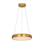 PENDANT LIGHT 30W 3000K, ALUMINUM & ACRYLIC DIMMABLE BRASH ANTIQUE GOLD (2046 Zambelis) - Zambelis