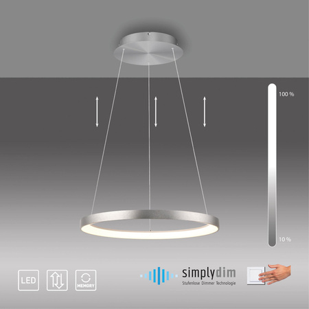 HOOP LAMPA WISZĄCA ALUMINIUM (2851-95) - Paul Neuhaus