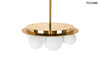 Złota lampa wisząca kule BACARDI (MSE1501100439) - Moosee