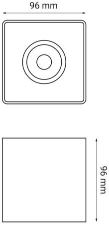 Lampa sufitowa kwadratowa SENISE SQ (456702) Loonari