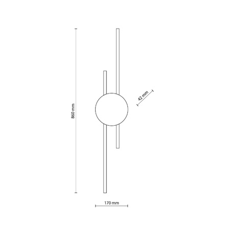 Kinkiet JAVA czarny 2 PŁ (1367) - TK Lighting