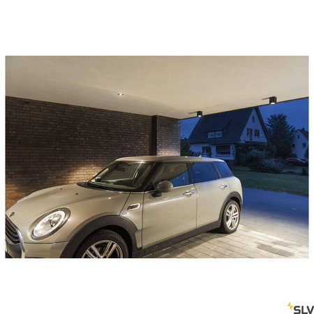 PATTA-I, lampa wpuszczana, LED, 3000K, kwadratowa, czarna matowa, 38°, z zasilaczem (114430) - SLV