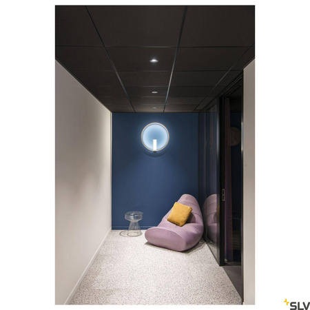 NUMINOS® DL M, wewnętrzna oprawa sufitowa wpuszczana LED, czarna/chrom 4000 K 55°, zawiera sprężyny liściaste (1003897) - SLV