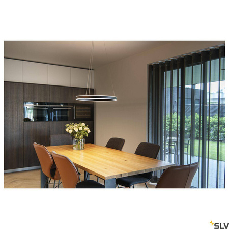 ONE 60 PD PHASE UP/DOWN, wewnętrzna oprawa wisząca LED, czarna, przełącznik CCT 2700/3000 K (1004759) - SLV