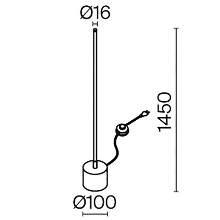 Lampa podłogowa Flow (MOD147FL-L20BSK1) - Maytoni