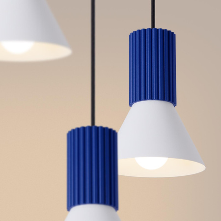 Lampa wisząca ESTRIA 3P biała/ultramaryna (SL.1875) - Sollux Lighting
