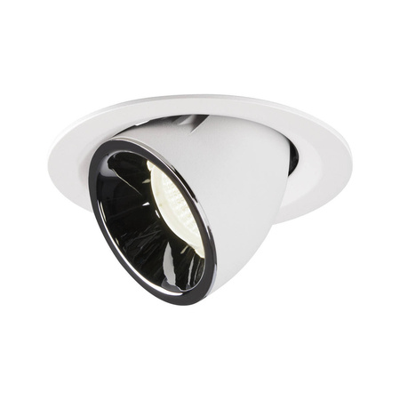 NUMINOS® GIMBLE M, oprawa sufitowa wpuszczana biała/chromowana 2700 K 40° (1005935) - SLV