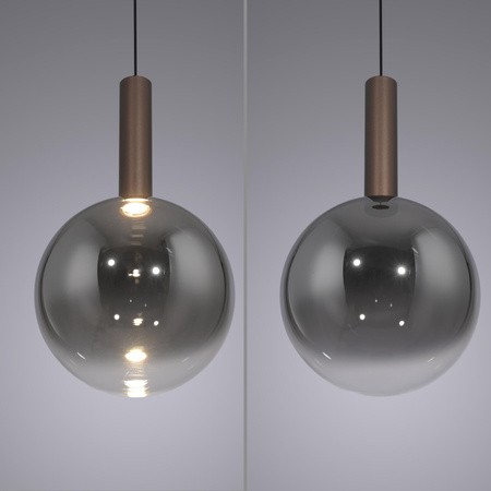 BOWL LAMPA WISZĄCA BRĄZOWA (2284-23) - Paul Neuhaus