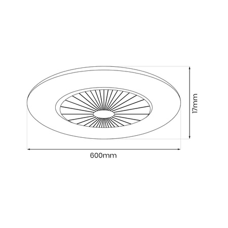 Lampowentylator ZEPHYR BLACK 48W LED+ PILOT (ML1514) - Milagro